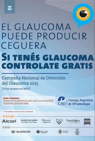 Afiche de la Campaña Nacional contra el Glaucoma 2015
