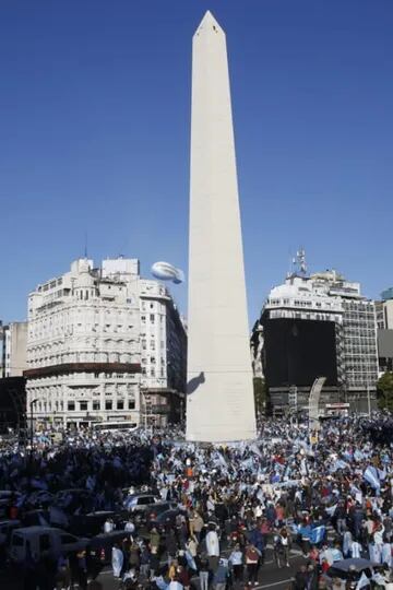 Marcha 17A. El Obelisco, el foco de la protesta contra el Gobierno por la cuarentena y la reforma judicial
