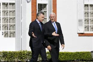 El presidente Mauricio Macri recibió a Mike Pence en Olivos