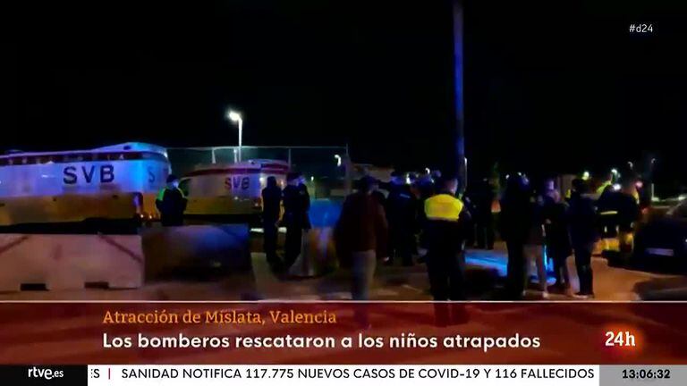 El viento voltea un castillo inflable y muere una niña en España. Fuente: RTVE