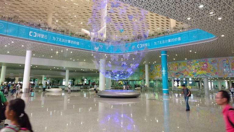 El moderno aeropuerto de Shenzhen