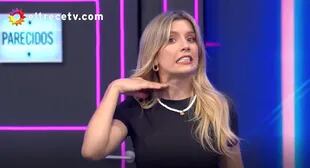 El gesto de Laurita Fernández luego de identificar al doble del famoso (Crédito: Captura de video eltrece)