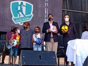 Evento en Esquina, Corriente, por "las 10 del Diez", la cruzada solidaria que había iniciado Diego Maradona y que ahora continúan sus hermanas