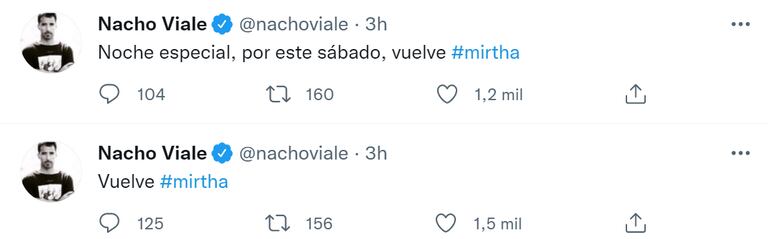 Los tuits con los que Nacho Viale adelantó el regreso de su abuela Mirtha Legrand a la televisión