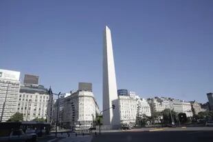 El centro de Buenos Aires, vacío
