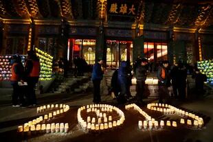 Celebración del año nuevo en un templo budista en Seúl, Corea del Sur