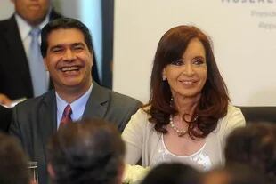 El exjefe de Gabinete Jorge Capitanich y Cristina Kirchner