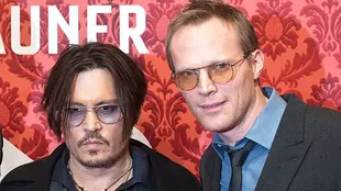 Depp and his friend Paul Bettany