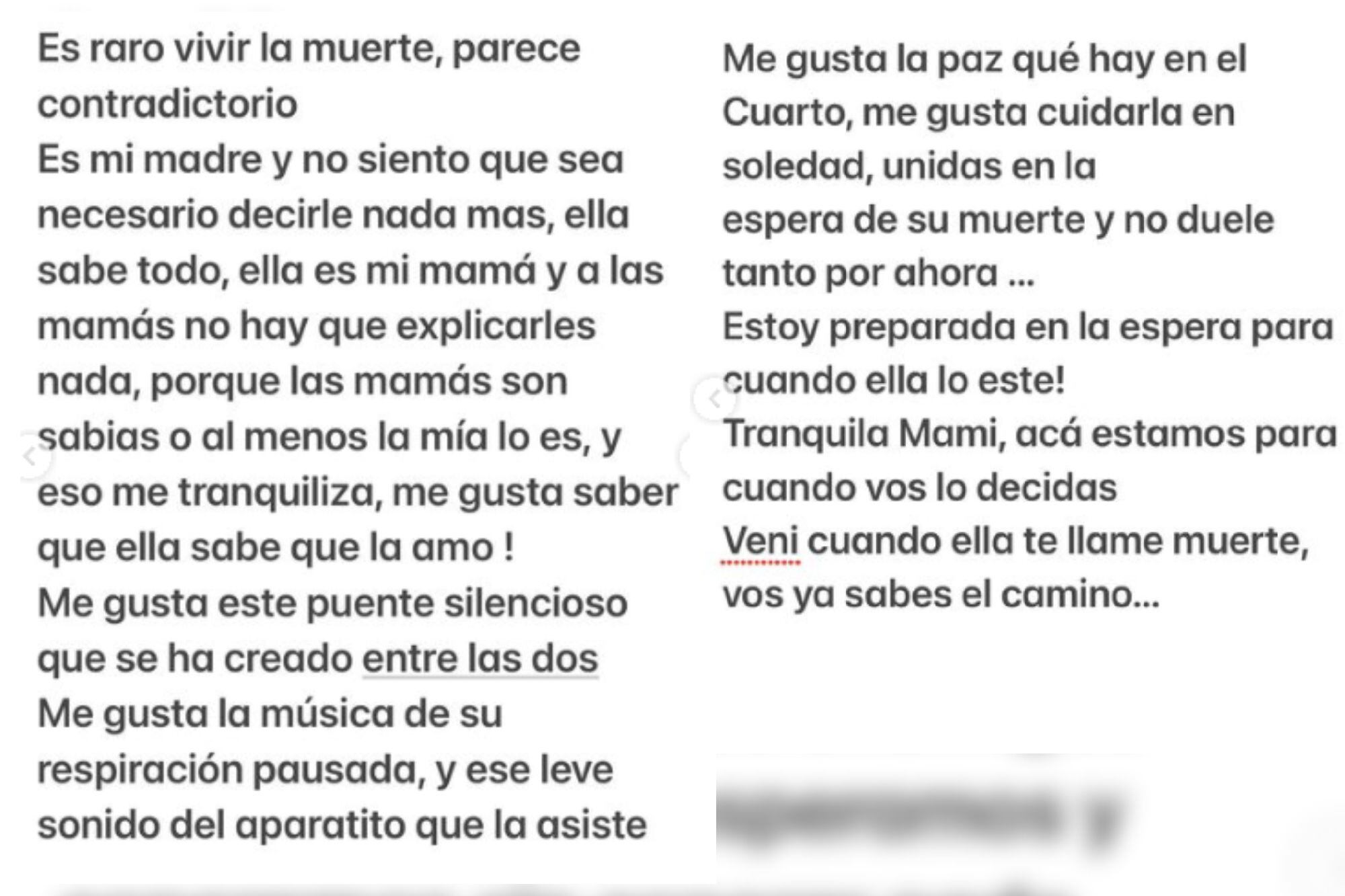 En redes sociales, Maju Lozano despidió a su mamá (Foto Instagram @soymaju)