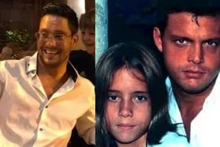 A la derecha, una imagen actual de Sergio Basteri, el hermano menor de Luis Miguel; a la izquierda, una foto de cuando era niño junto al artista
