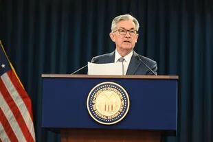 El presidente de la Fed, Jerome Powell, en la rueda de prensa extraordinaria celebrada el 3 de marzo de 2020 en Washington