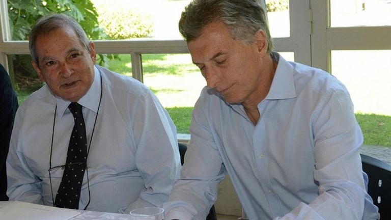 Jorge Lemus, junto a Mauricio Macri