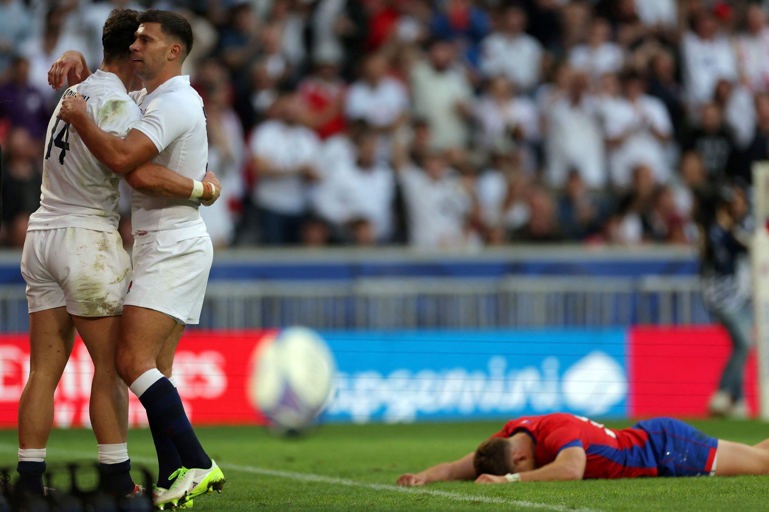 Mundial de rugby Francia 2023: Inglaterra marcó once tries, arrolló a Chile y lidera el grupo de los Pumas
