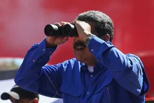 El presidente Nicolás Maduro, en Caracas. (Photo by Yuri CORTEZ / AFP)