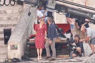 Daniel Craig junto a Léa Seydoux en el rodaje del nuevo film 