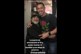 Agustín Marchesín compartió su encuento con Maradona en las redes
