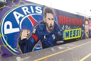 Presentan un mural dedicado a Messi en París en la previa a su debut en PSG