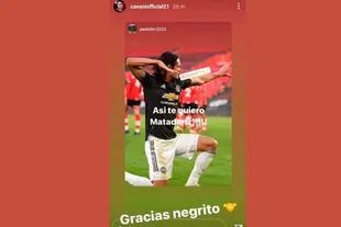 Cavani fue sancionado por saludar afectuosamente a un amigo en su cuenta de Instagram.