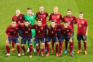 Los 11 titulares del combinado de República Checa conformado por jugadores que no habían tenido experiencia internacional