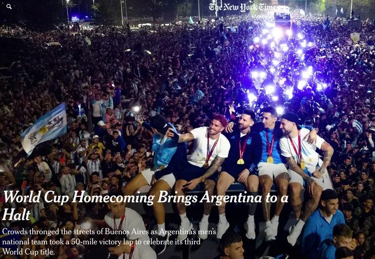 Los festejos en Buenos Aires, según The New York Times