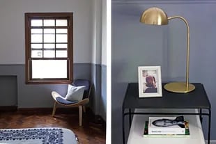 Poltrona ‘Hansen’ (Kikely). Veladores de bronce (Astor Luces) y mesa de luz ‘Olivia’ (Pennsylvania Interiorismo). 