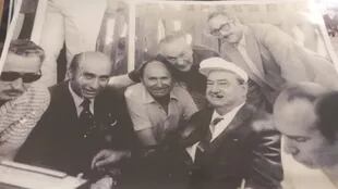 Con Juan Manuel Fangio y Oscar Marimón