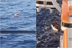 El impactante momento en que un crucero de lujo se cruzó en alta mar con una lancha de “balseros”