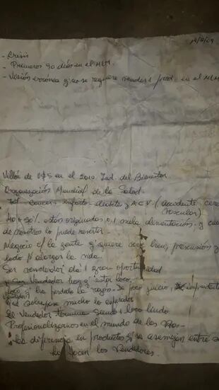 La carta que afirman que fue encontrada en el basural de Las Parejas