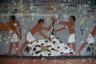 Otra de las ilustraciones halladas en la tumba de Khuwy