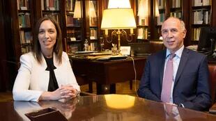 María Eugenia Vidal y Ricardo Lorenzetti se reunieron en el despacho del presidente de la Corte