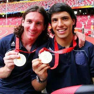 Una de las imágenes que compartió Messi es de los Juegos Olímpicos de Beijing 2008, cuando el seleccionado se quedó con la medalla de oro