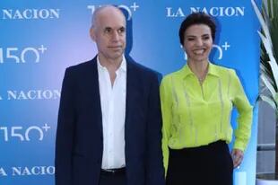 El jefe de Gobierno porteño, Horacio Rodríguez Larreta, junto a su mujer, la wedding planner Bárbara Diez