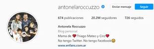 Antonela Roccuzzo es la mujer argentina con más seguidores en Instagram, donde acumula más de 20 millones.