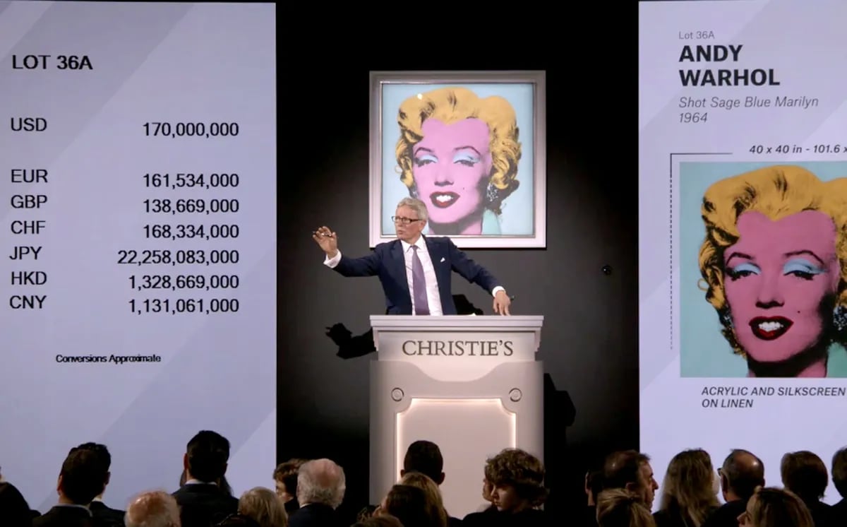 El retrato de Marilyn que pintó Andy Warhol es récord para una obra del siglo XX: se vendió por 195 millones de dólares