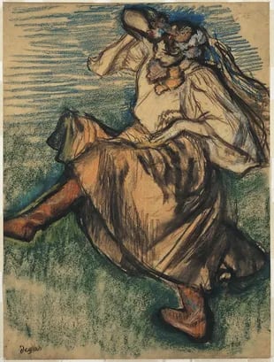 "Bailarina en vestido ucraniano", de 1899, refiere al atuendo folclórico ucraniano del personaje, en la imagen que forma parte de la colección del Met
