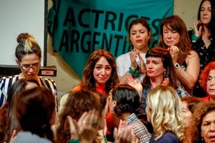 La conferencia del colectivo Actrices Argentinas donde Thelma Fardin, mediante un video, denunció al actor Juan Dhartes de violación