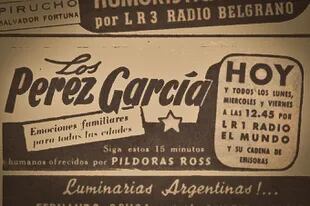 Anuncio publicitario de Los Pérez García, éxito de radio El Mundo
