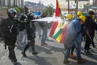 La represión contra manifestantes en La Paz