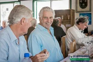 Manuel Beccar Varela, Gabriel Travaglini y Enrico Neri, en el almuerzo en San Fernando en homenaje a los Pumas del '65 y su gente.