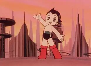 Astro Boy usaba sus botas rojas para desplazarse por el aire