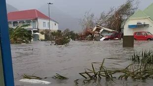 Inundaciones generadas por Irma en la isla de San Martín