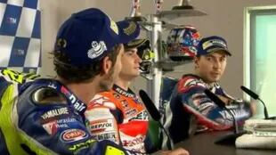 La disputa en la conferencia de prensa entre Valentino Rossi y Jorge Lorenzo