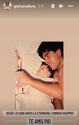 La dedicatoria de Gianinna Maradona