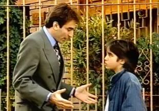 Mauricio Dayub y Guido Massri en una escena de la telecomedia Amigovios, en los primeros años de la carrera de Dayub