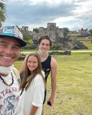 Hernán Drago subió varias postaes de las vacaciones con sus hijos (Foto: Instagram)