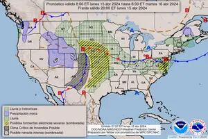 Alerta por clima severo en EE.UU.: advertencia de tornado, tormentas eléctricas, nevadas y probables incendios
