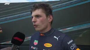 Max Verstappen habló con la transmisión oficial luego de ganar la carrera