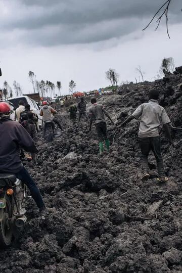 En Fotos. La reconstrucción del pueblo sepultado por la lava del volcán Nyiragongo 