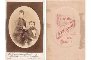 Sus primeros pasos. Fotografía tomada en la ciudad de Rosario en 1878.