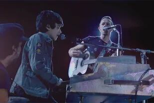 Huillo durante el concierto de Coldplay, el domingo pasado